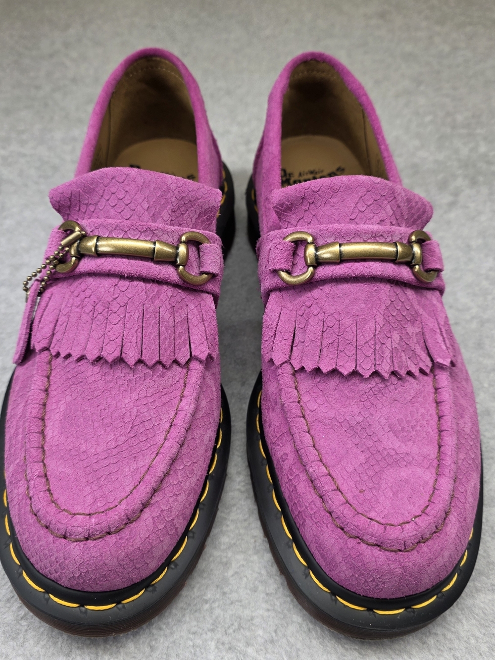 Dr. Martens Pink Suede Adrian Snaffle US M9 W10 EU42 Loafers Doc Chunky Y2K NWOT